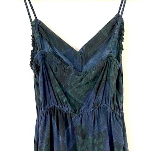 Urban outfitters green, blue & black silk dress - Picture 4 of 5